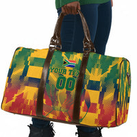 Personalized South Africa Football Travel Bag South African Flag Inspiration - Soccer Graphic Bold Color Blocks