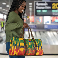 Personalized South Africa Football Travel Bag South African Flag Inspiration - Soccer Graphic Bold Color Blocks