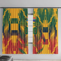 Personalized South Africa Football Window Curtain South African Flag Inspiration - Soccer Graphic Bold Color Blocks