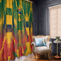 Personalized South Africa Football Window Curtain South African Flag Inspiration - Soccer Graphic Bold Color Blocks