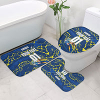 Personalized Curacao Football Bathroom Set Caribbean Splash Paint Soccer Graphic