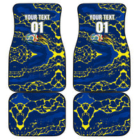 Personalized Curacao Football Car Mats Caribbean Splash Paint Soccer Graphic