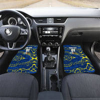 Personalized Curacao Football Car Mats Caribbean Splash Paint Soccer Graphic