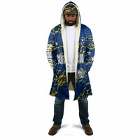 Personalized Curacao Football Cloak Caribbean Splash Paint Soccer Graphic