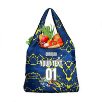 Personalized Curacao Football Grocery Bag Caribbean Splash Paint Soccer Graphic
