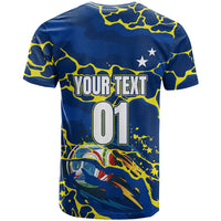Personalized Curacao Football T shirt Caribbean Splash Paint Soccer Graphic