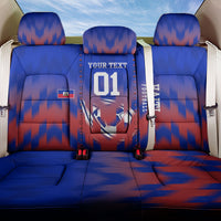 Personalized Haiti Football Back Car Seat Cover Brush Stroke Soccer Graphic Flag Colors
