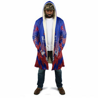 Personalized Haiti Football Cloak Brush Stroke Soccer Graphic Flag Colors