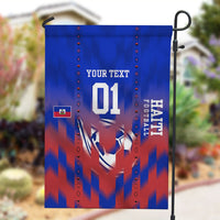 Personalized Haiti Football Garden Flag Brush Stroke Soccer Graphic Flag Colors