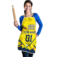 Personalized Ecuador Football Apron Dynamic Line Soccer Graphic Flag Colors