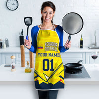 Personalized Ecuador Football Apron Dynamic Line Soccer Graphic Flag Colors