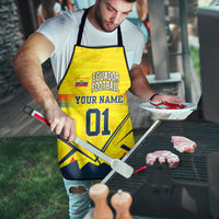 Personalized Ecuador Football Apron Dynamic Line Soccer Graphic Flag Colors