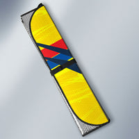 Personalized Ecuador Football Auto Sun Shade Dynamic Line Soccer Graphic Flag Colors