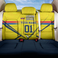 Personalized Ecuador Football Back Car Seat Cover Dynamic Line Soccer Graphic Flag Colors