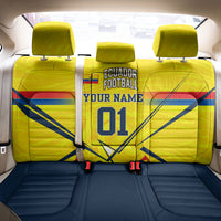 Personalized Ecuador Football Back Car Seat Cover Dynamic Line Soccer Graphic Flag Colors