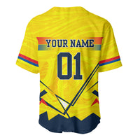 Personalized Ecuador Football Baseball Jersey Dynamic Line Soccer Graphic Flag Colors