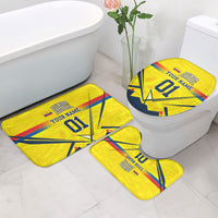 Personalized Ecuador Football Bathroom Set Dynamic Line Soccer Graphic Flag Colors