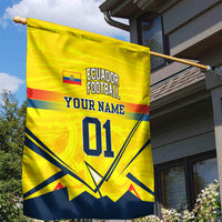 Personalized Ecuador Football Garden Flag Dynamic Line Soccer Graphic Flag Colors