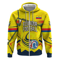 Personalized Ecuador Football Hoodie Dynamic Line Soccer Graphic Flag Colors