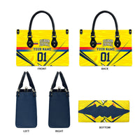 Personalized Ecuador Football Leather Bag Dynamic Line Soccer Graphic Flag Colors