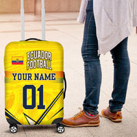 Personalized Ecuador Football Luggage Cover Dynamic Line Soccer Graphic Flag Colors