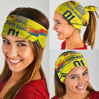 Personalized Ecuador Football Neck Gaiter Dynamic Line Soccer Graphic Flag Colors