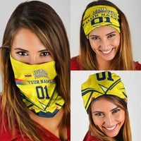 Personalized Ecuador Football Neck Gaiter Dynamic Line Soccer Graphic Flag Colors