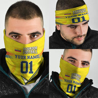 Personalized Ecuador Football Neck Gaiter Dynamic Line Soccer Graphic Flag Colors