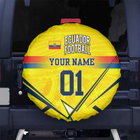 Personalized Ecuador Football Spare Tire Cover Dynamic Line Soccer Graphic Flag Colors