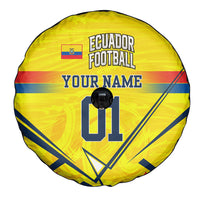 Personalized Ecuador Football Spare Tire Cover Dynamic Line Soccer Graphic Flag Colors