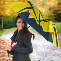 Personalized Ecuador Football Umbrella Dynamic Line Soccer Graphic Flag Colors