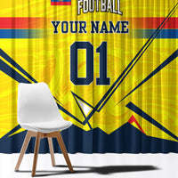 Personalized Ecuador Football Window Curtain Dynamic Line Soccer Graphic Flag Colors