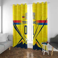 Personalized Ecuador Football Window Curtain Dynamic Line Soccer Graphic Flag Colors