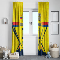 Personalized Ecuador Football Window Curtain Dynamic Line Soccer Graphic Flag Colors