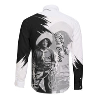 Nat Love Long Sleeve Button Shirt Deadwood Dick Legendary Black Cowboy - Famous Outlaw Quote