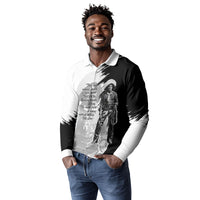 Nat Love Long Sleeve Polo Shirt Deadwood Dick Legendary Black Cowboy - Famous Outlaw Quote