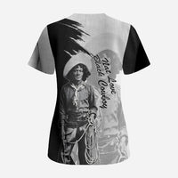 Nat Love Scrub Top Deadwood Dick Legendary Black Cowboy - Famous Outlaw Quote