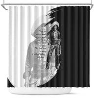 Nat Love Shower Curtain Deadwood Dick Legendary Black Cowboy - Famous Outlaw Quote