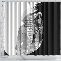 Nat Love Shower Curtain Deadwood Dick Legendary Black Cowboy - Famous Outlaw Quote