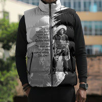 Nat Love Sleeveless Puffer Jacket Deadwood Dick Legendary Black Cowboy - Famous Outlaw Quote
