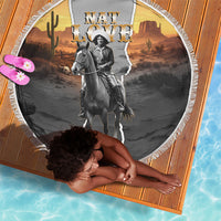 Nat Love Deadwood Dick Legendary Black Cowboy Beach Blanket Western Frontier Style With Native Southwest Pattern
