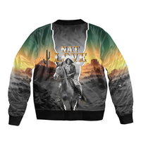 Nat Love Deadwood Dick Legendary Black Cowboy Bomber Jacket Western Frontier Style With Native Southwest Pattern