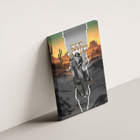 Nat Love Deadwood Dick Legendary Black Cowboy Canvas Wall Art Western Frontier Style With Native Southwest Pattern