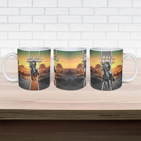Nat Love Deadwood Dick Legendary Black Cowboy Ceramic Mug Western Frontier Style With Native Southwest Pattern