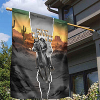 Nat Love Deadwood Dick Legendary Black Cowboy Garden Flag Western Frontier Style With Native Southwest Pattern