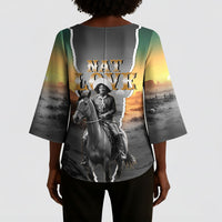 Nat Love Deadwood Dick Legendary Black Cowboy Kimono Sleeve Blouse Western Frontier Style With Native Southwest Pattern