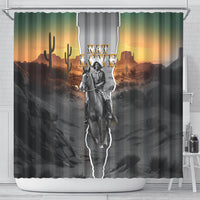 Nat Love Deadwood Dick Legendary Black Cowboy Shower Curtain Western Frontier Style With Native Southwest Pattern