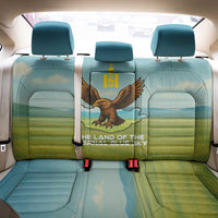 Mongolia Back Car Seat Cover with Eagle Map Eternal Blue Sky Steppe Spirit