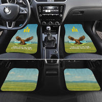 Mongolia Car Mats with Eagle Map Eternal Blue Sky Steppe Spirit