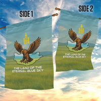 Mongolia Garden Flag with Eagle Map Eternal Blue Sky Steppe Spirit